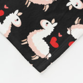 ラマの狂気 フリースブランケット (角)