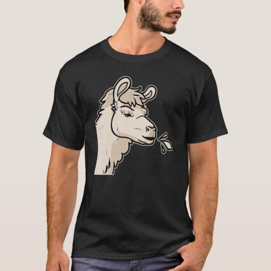 ラマの生意気なピッティングラマ Tシャツ (正面)