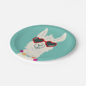 ラマの紙皿のメキシコフェスタのパーティーのアルパカ ペーパープレート (アングル)