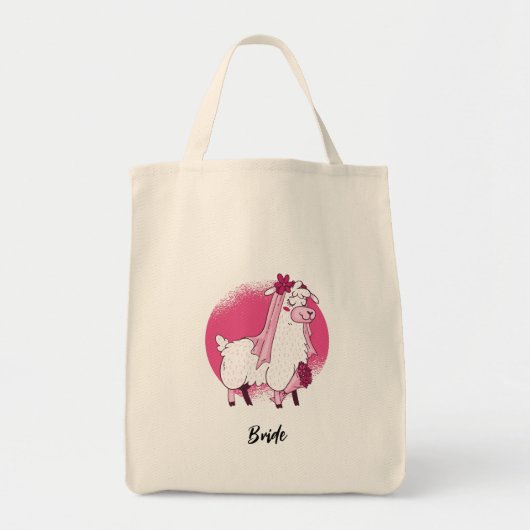 ラマの花嫁トートバッグ トートバッグ (正面)