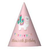 ラマの誕生会の帽子 パーティーハット (正面)