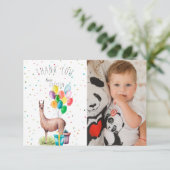 ラマの誕生会|の写真のサンキューカード サンキューカード (スタンド正面)