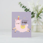 ラマの誕生日おめでとう ポストカード (スタンド正面)