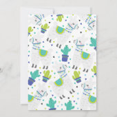 ラマの誕生日の招待状の全ラマのおもしろいのパーティー 招待状 (裏面)