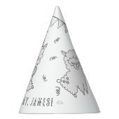 ラマの誕生日パーティー – カラー独自のパーティー帽子 パーティーハット (右)