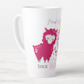 ラマの贈り物を愛しカスタマイズている カフェラテマグ (左アングル)