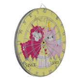 ラマの贈り物を愛しカスタマイズている ダーツボード (正面左)