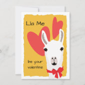 ラマの赤いハートのマスタード-Lla 私があなたのバレンタインになりましょう シーズンカード (正面)
