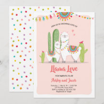 ラマの赤ちゃんシャワー招待ラマ・ラブフィエスタ