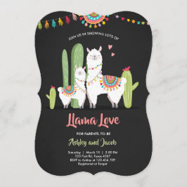 ラマの赤ちゃんシャワー招待ラマ・ラブフィエスタ 招待状