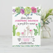 ラマの赤ちゃんシャワー 招待状 (スタンド正面)