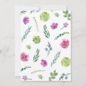 ラマの赤ちゃんシャワー 招待状 (裏面)