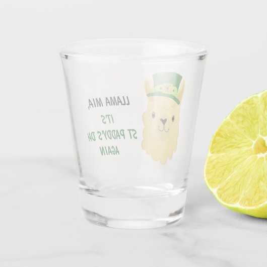 ラマのMia Stの水田の日 ショットグラス (裏面)