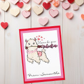 ラマはバレンタインデーのかわいい子たち ポストカード