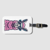 ラマはロックと言う |予測できなサングラスでポーズ ラゲッジタグ (正面横)