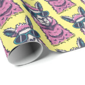 ラマはロックと言う |予測できなサングラスでポーズ ラッピングペーパー (ロールコーナー)