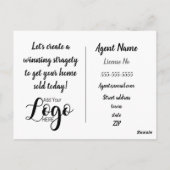 ラマは不動産の実在マーケティングの売り上げを教える ポストカード (裏面)