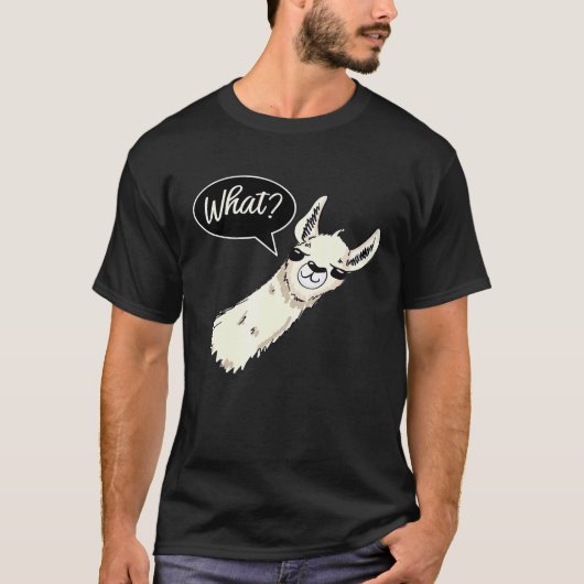 ラマは何と言うデザイン Tシャツ (正面)