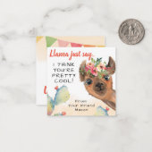 ラマは子供たちの教室バレンタインデーを言う ノートカード (正面/裏面インサイチュ)