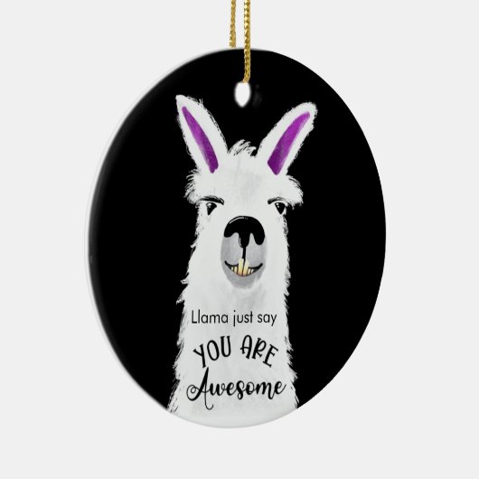 ラマは彼氏の陶芸素晴らしだと言う セラミックオーナメント (右)