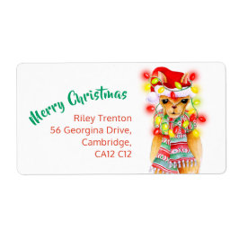 ラマは水の色の陽気なクリスマスの応答 ラベル