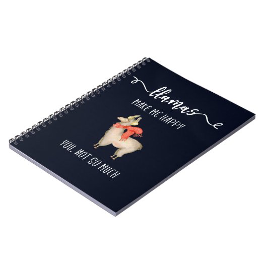 ラマは私に幸せにおもしろいなことわざではなくそんなに作ります ノートブック (左側)