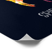 ラマは私の霊性動物だ。可愛おもしろいい水色 ポスター (角)