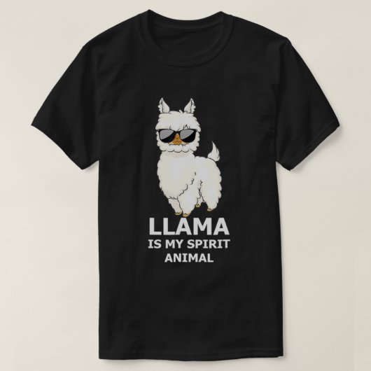 ラマは私の霊獣ラマおもしろいだ Tシャツ (デザイン正面)