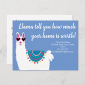 ラマは、どの程度の不動産実在マーケティングが売れているかを教えてくれ ポストカード (正面/裏面)