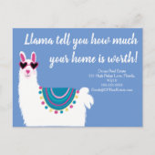 ラマは、どの程度の不動産実在マーケティングが売れているかを教えてくれ ポストカード (正面)