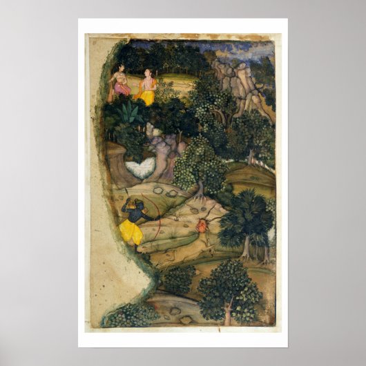 ラマは「ラマヤナ」から黄金の鹿を追いかける。 ポスター (正面)