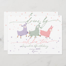 ラマよくはしゃぐサプライズ誕生祝いパレード 招待状