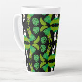 ラマをテーマにしたプリント カフェラテマグ (左アングル)