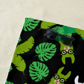 ラマをテーマにしたプリント ビーチタオル (インサイチュ)