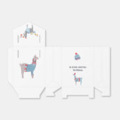 ラマをテーマにした醜いセーターのクリスマスパーティー フェイバーボックス (折り畳みなし)