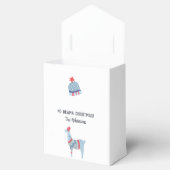 ラマをテーマにした醜いセーターのクリスマスパーティー フェイバーボックス (オープン)