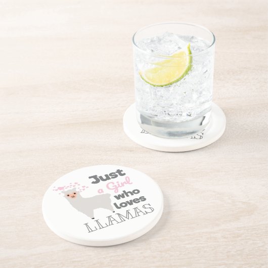 ラマを愛する女の子 コースター (側面)