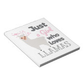 ラマを愛する女の子 ノートパッド (アングル)