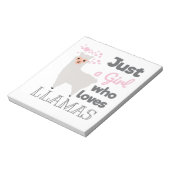 ラマを愛する女の子 ノートパッド (回転)