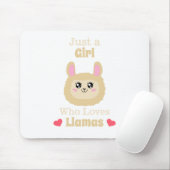 ラマを愛する女の子 マウスパッド (マウス)