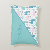 ラマアラパカ動物パターン2トーン名 アクセントクッション (裏面(縦))