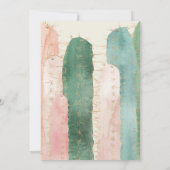 ラマアルパカクタスフィエスタガールベビーシャワー 招待状 (裏面)