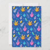 ラマアルパカクタスフィエスタブルーボーイベビーシャワー 招待状 (裏面)