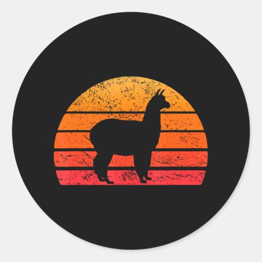 ラマアルパカラバーラマ ラウンドシール (正面)