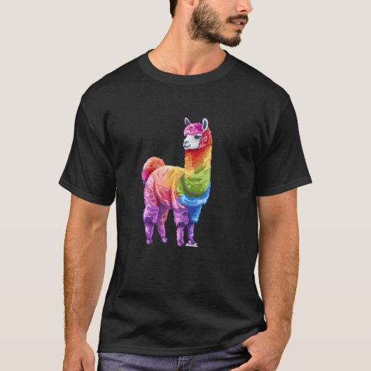 ラマアルパカレインボープライド Tシャツ (正面)