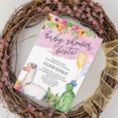 ラマアンドサボスベビーシャワーフィエスタ招待状 招待状