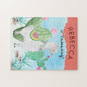 ラマイラストレーション- Llaming パーソナライズされた Kids ジグソーパズル (横)