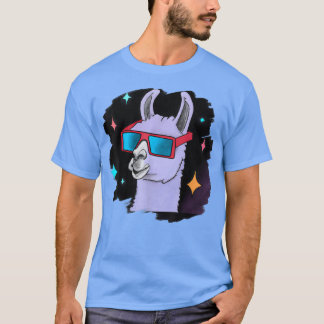 ラマイン宇宙サングラス着用ヴィンテージレトロAl Tシャツ