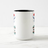 ラマウィズサンタハットと文字マグ マグカップ (中央)