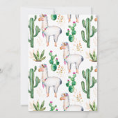 ラマウォーターカラーベビーシャワー招待状 招待状 (裏面)